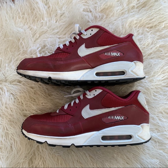 Nike Air Max 90 White/New Maroon-Black - CT4352-104